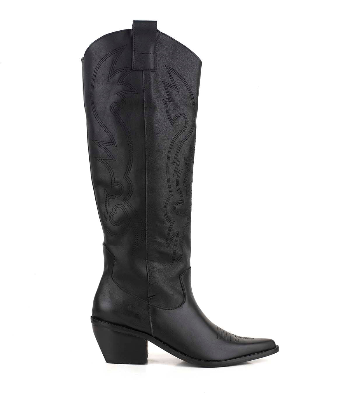 Bota texana alta de cuero con bordado — imagen 3