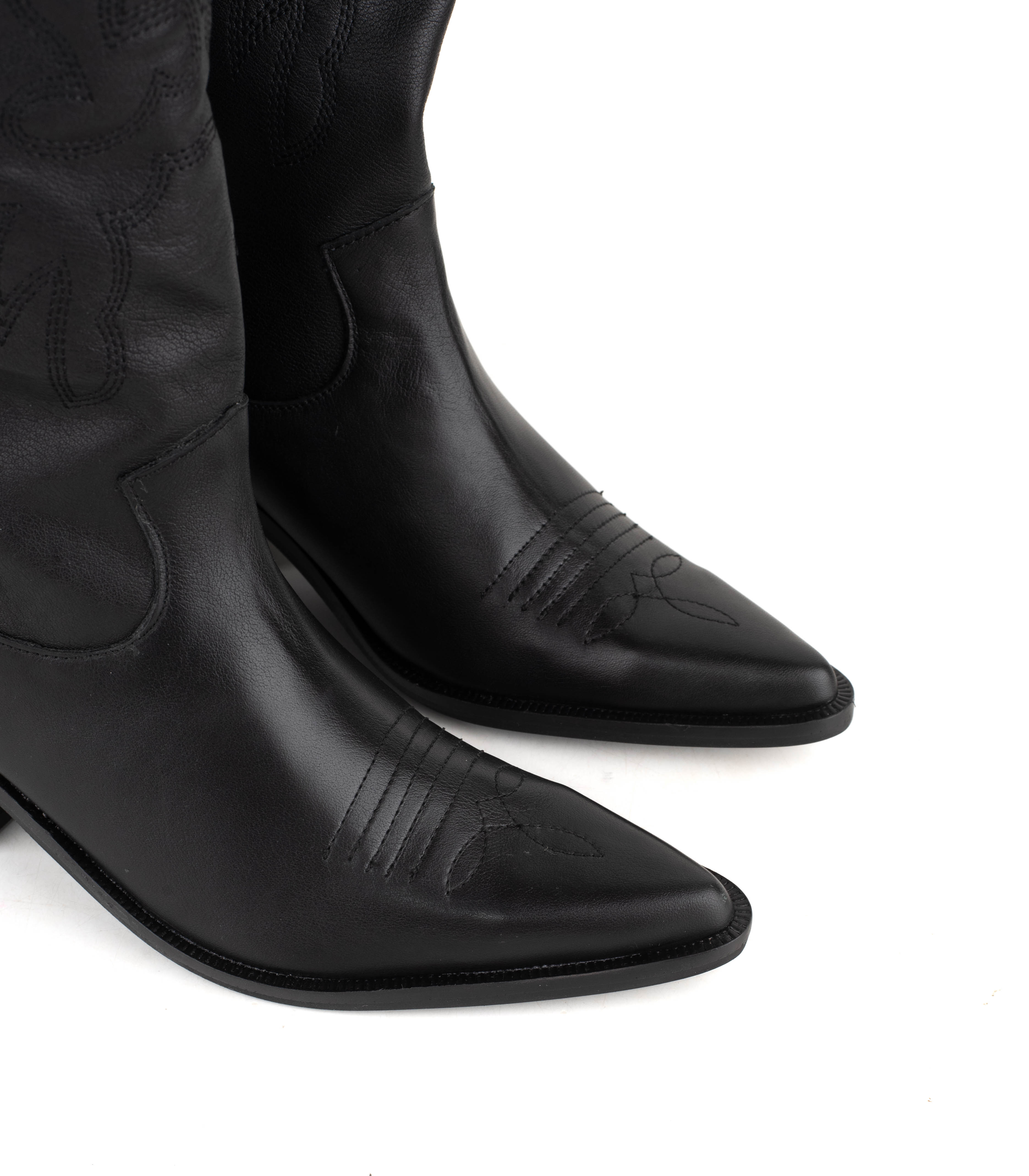 Bota texana alta de cuero con bordado — imagen 5
