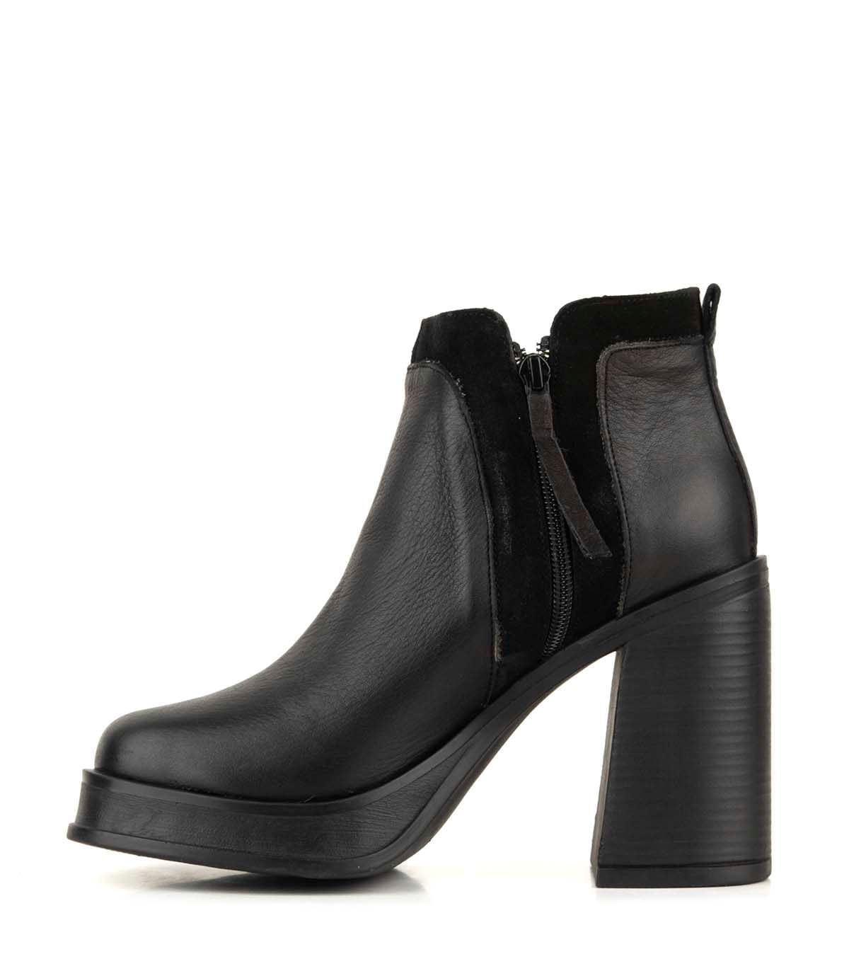 Botas cortas de cuero con plataforma — imagen 2