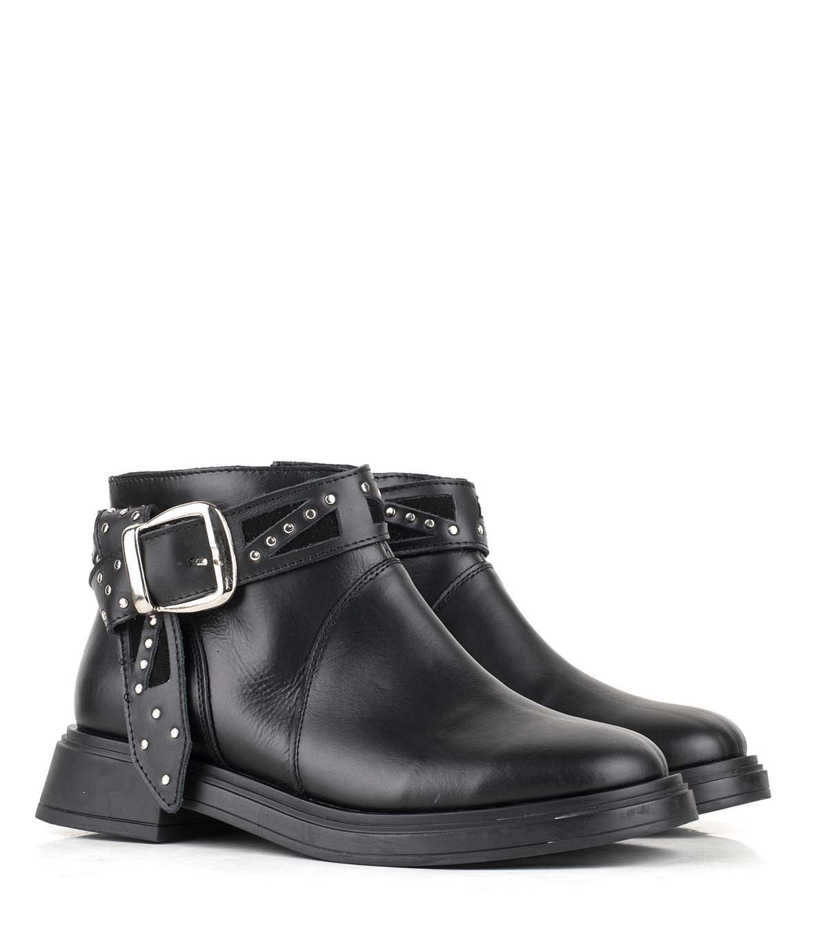 Botas caña baja de cuero con cinta desmontable Batistella — imagen 4