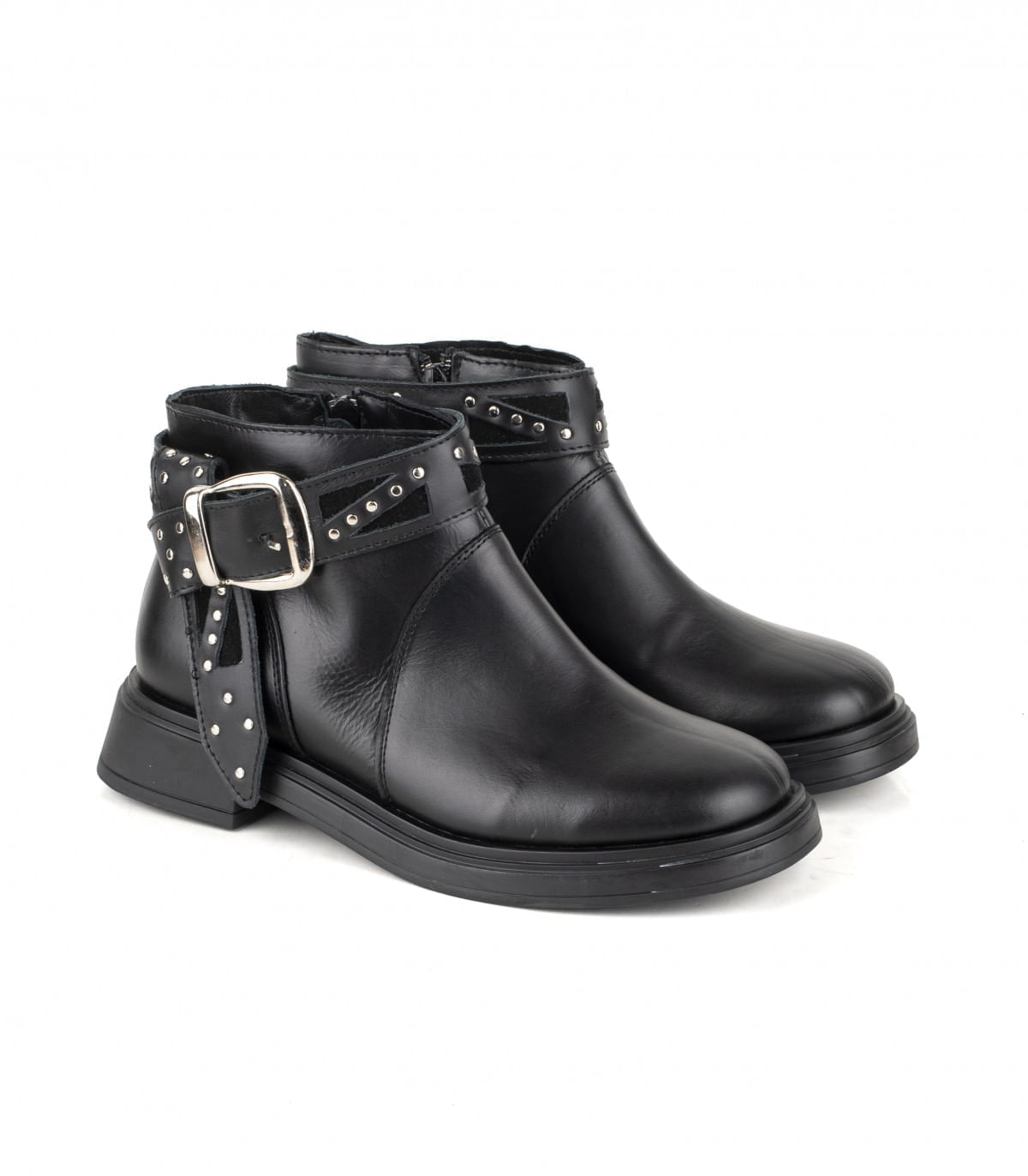 Botas caña baja de cuero con cinta desmontable Batistella — imagen 5