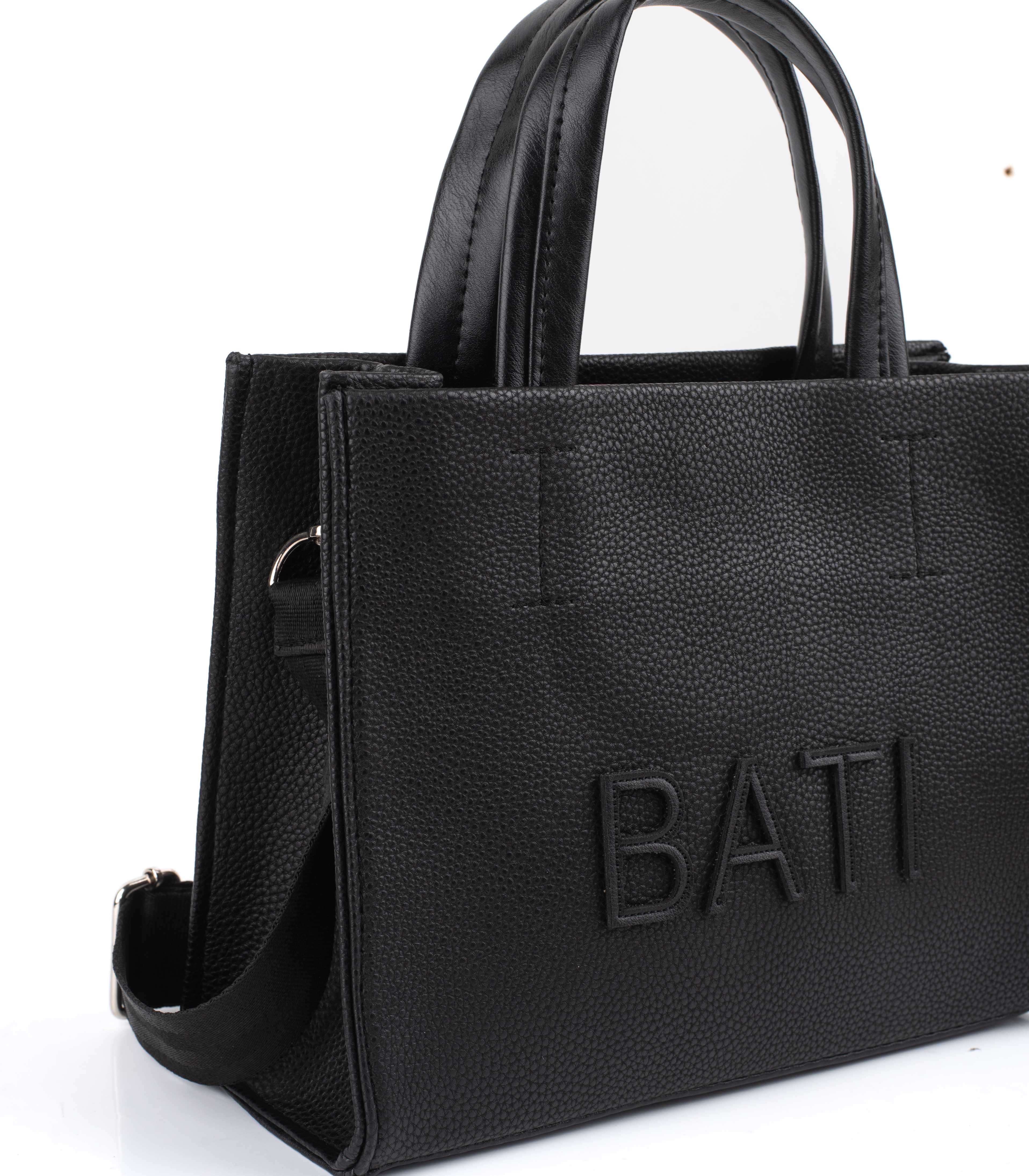 Cartera simil cuero con manijas cortas — imagen 4