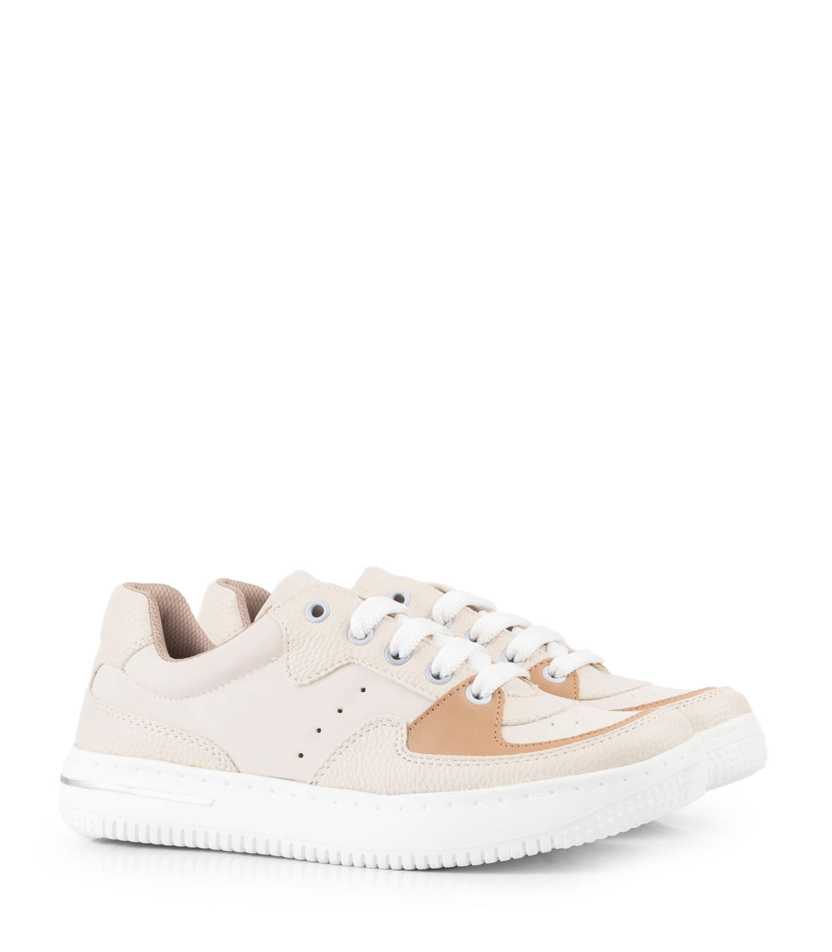 Zapatilla urbana en simil cuero combinada con suela confort — imagen 4