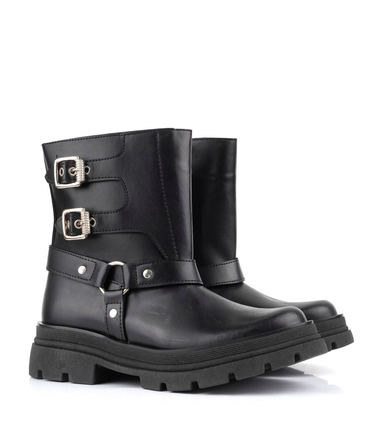Borcego en simil cuero con hebillas y base chunky Batistella — imagen 4