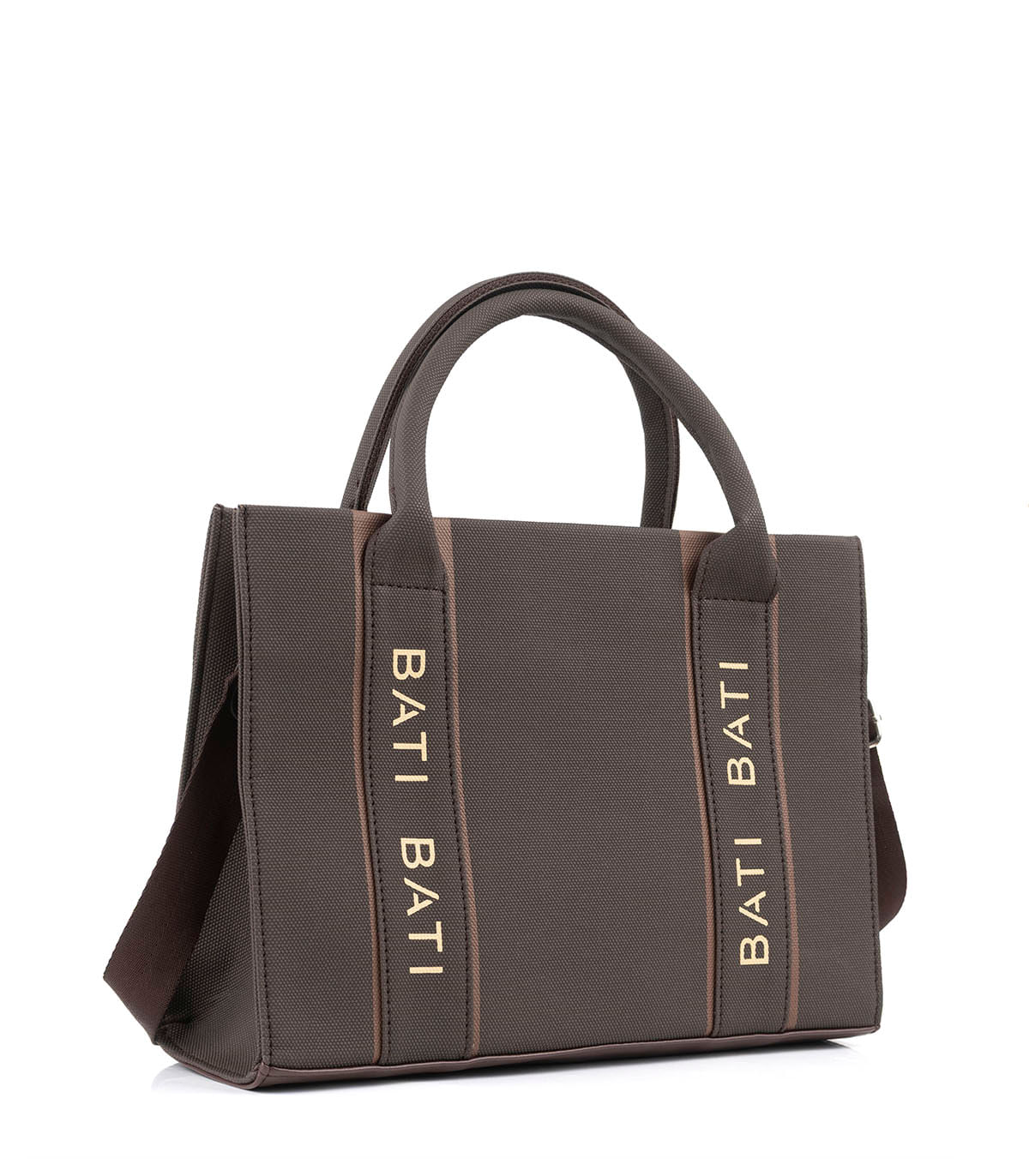 Cartera de tela con manijas cortas y correa — imagen 2