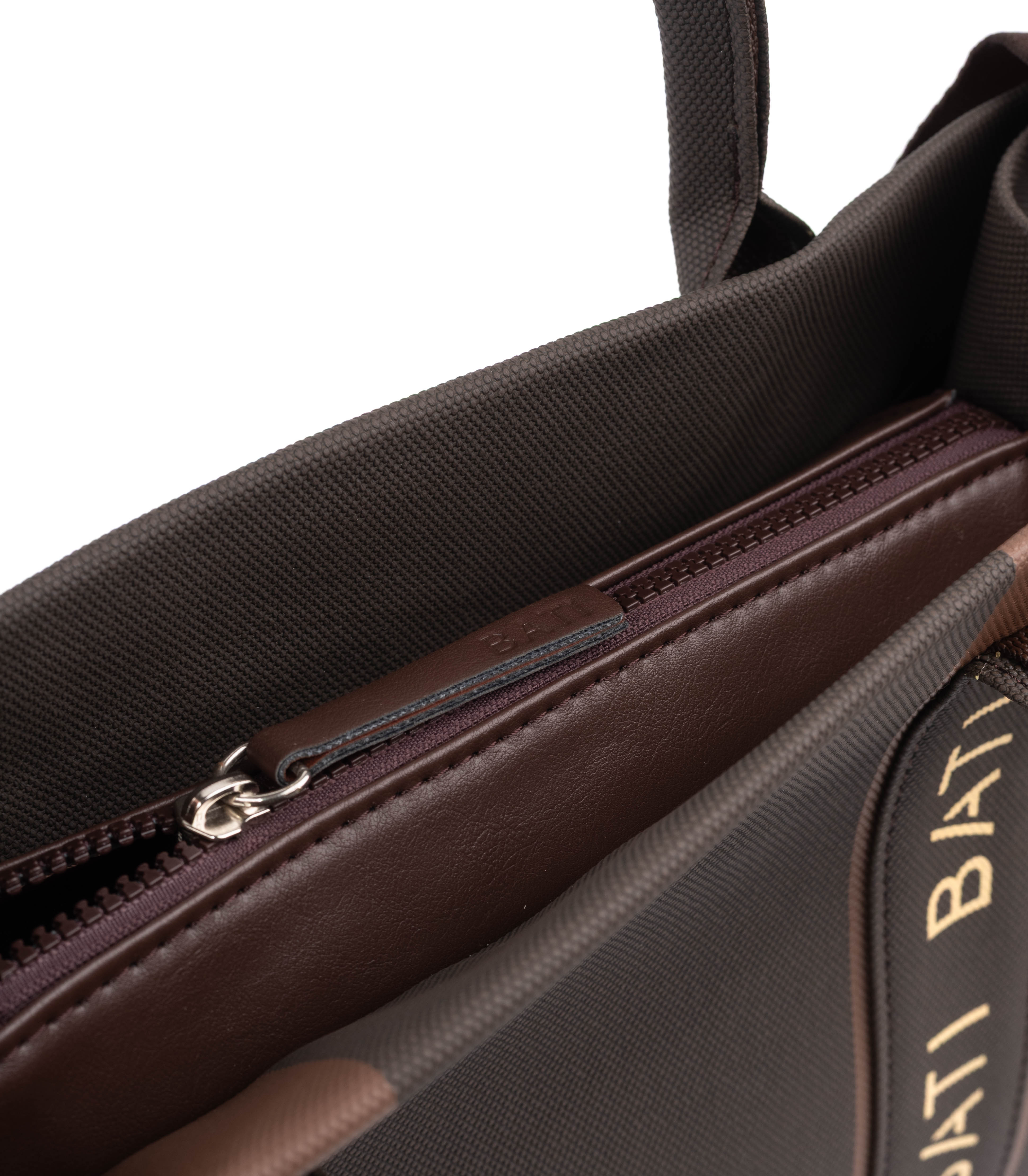 Cartera de tela con manijas cortas y correa — imagen 5