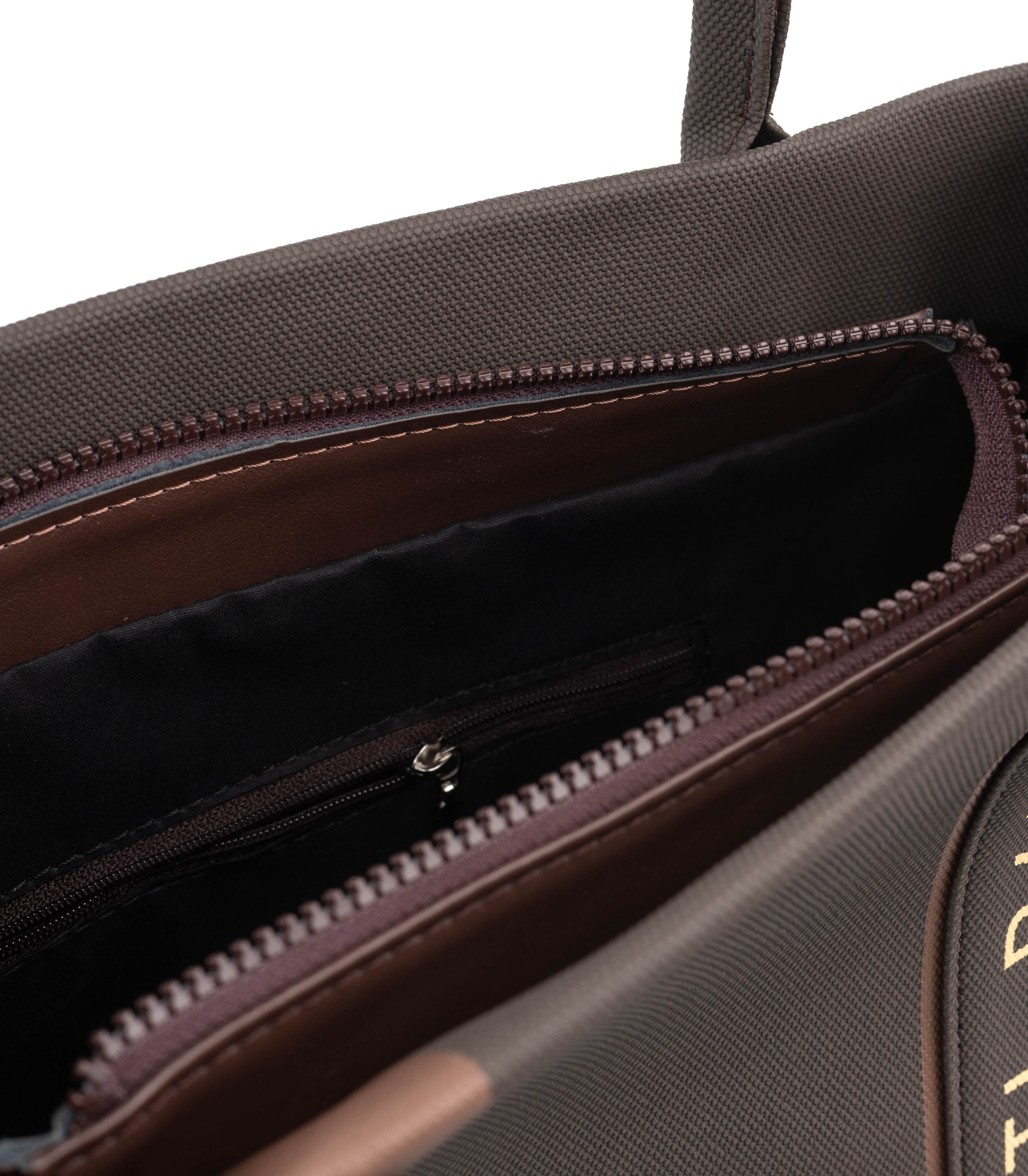 Cartera de tela con manijas cortas y correa — imagen 6