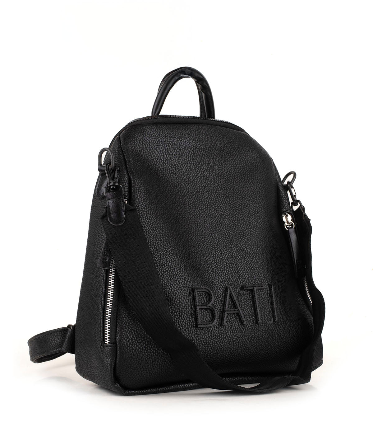 Mochila urbana de simil cuero con bolsillo lateral de Batistella — imagen 2