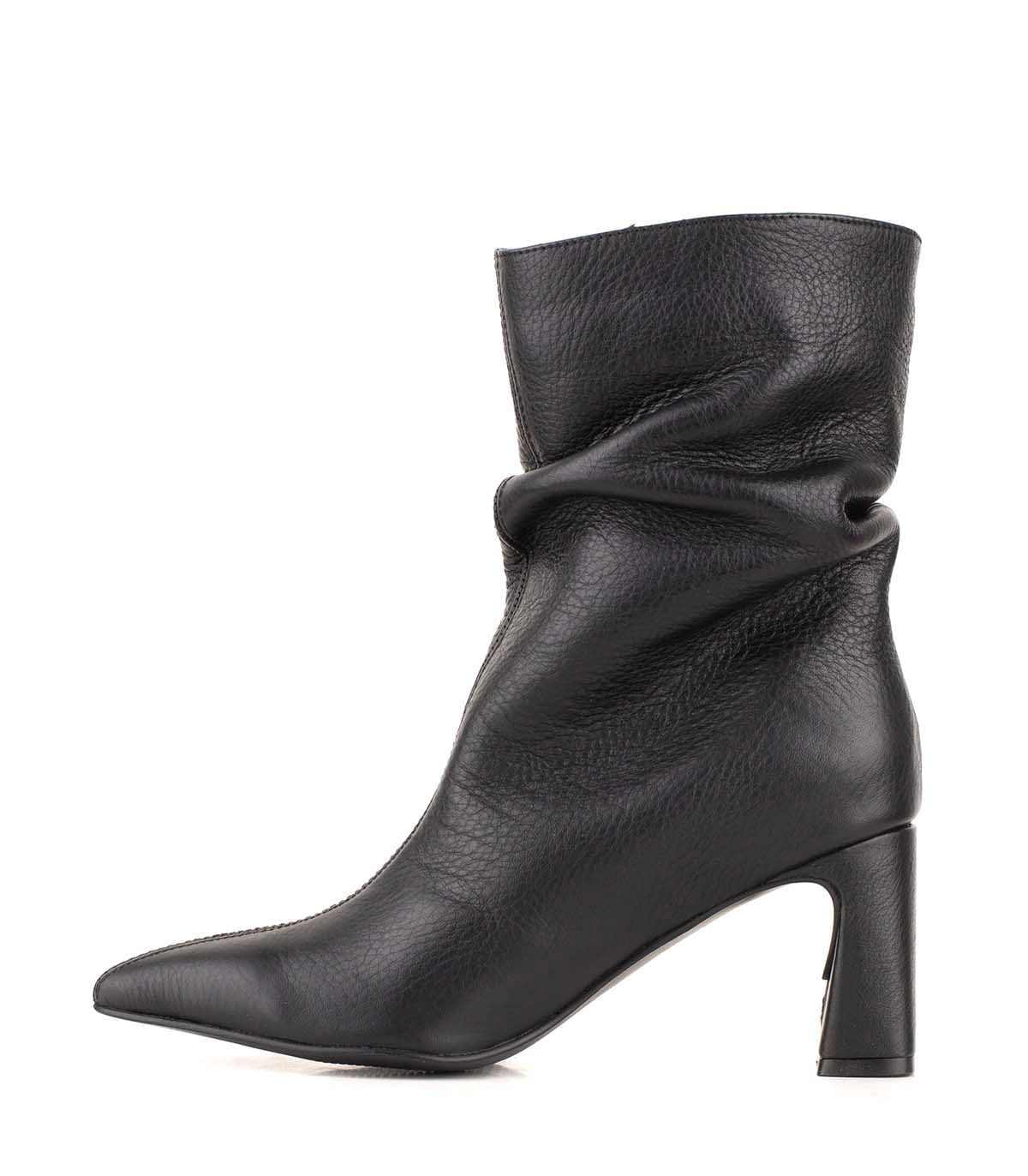 Bota corta de cuero con taco medio — imagen 2