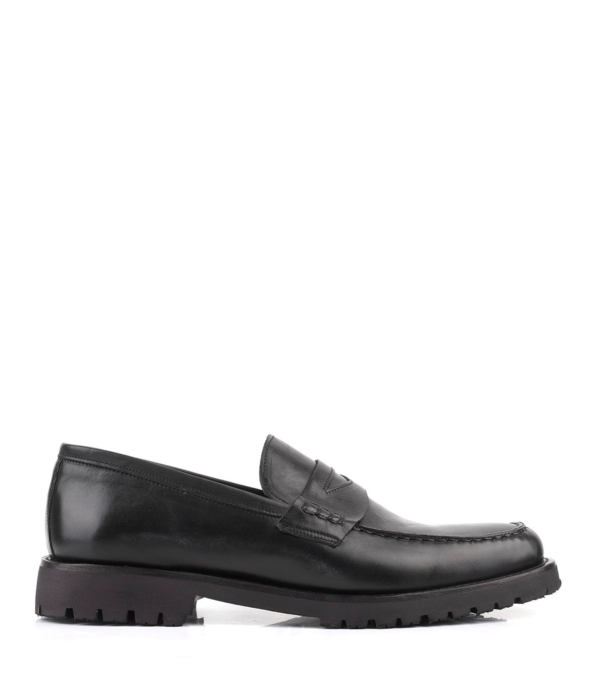 Mocasines de cuero con suela dentada