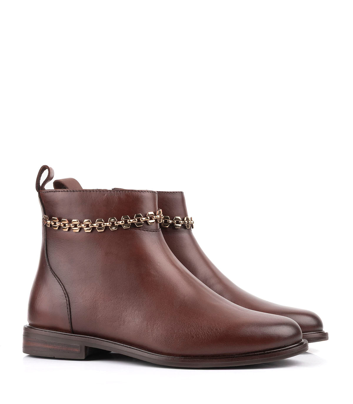 Botas cortas de cuero con detalle de cadena Batistella — imagen 4