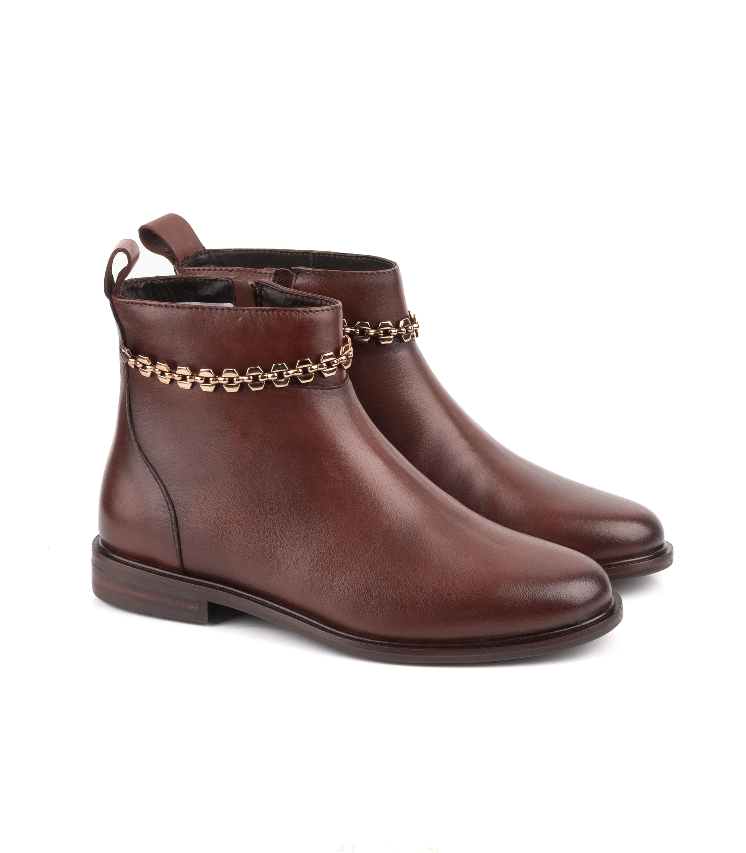 Botas cortas de cuero con detalle de cadena Batistella — imagen 5