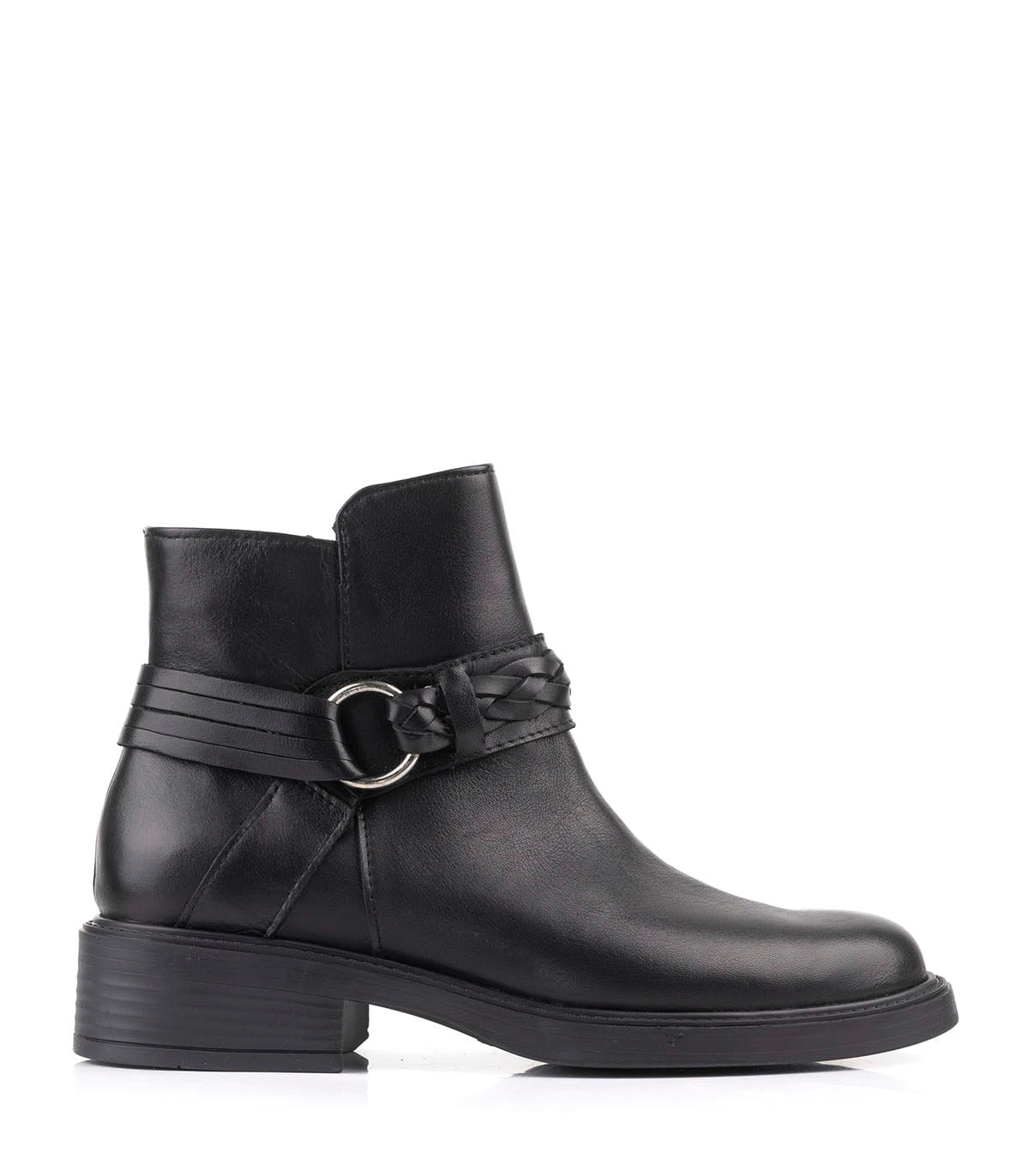 Botas cortas de cuero con detalle trenzado de Batistella