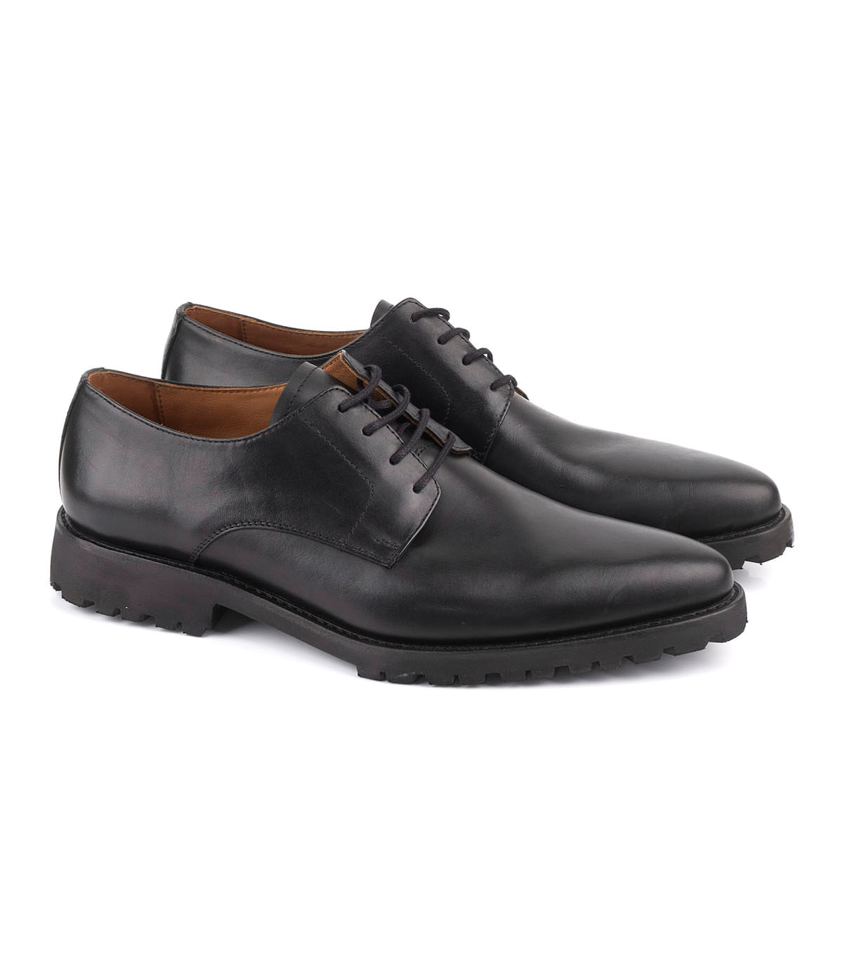 Zapatos acordonados de cuero con base tractorada - Batistella — imagen 5