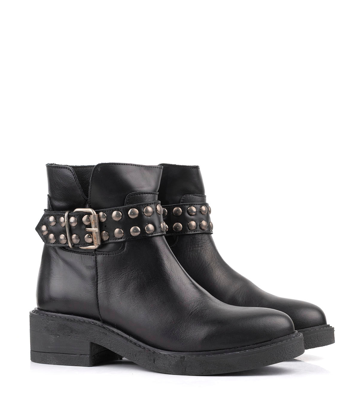 Botas cortas de cuero con detalle de tachas — imagen 4