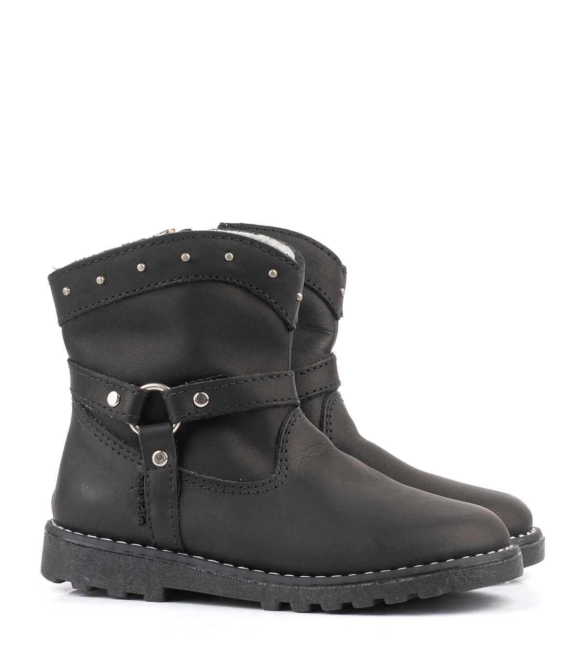 Bota corta infantil de cuero con hebillas — imagen 4