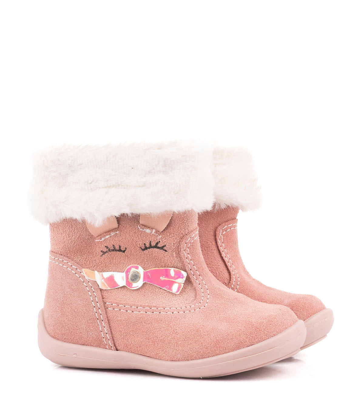 Bota infantil de simil gamuza con abrigo — imagen 4