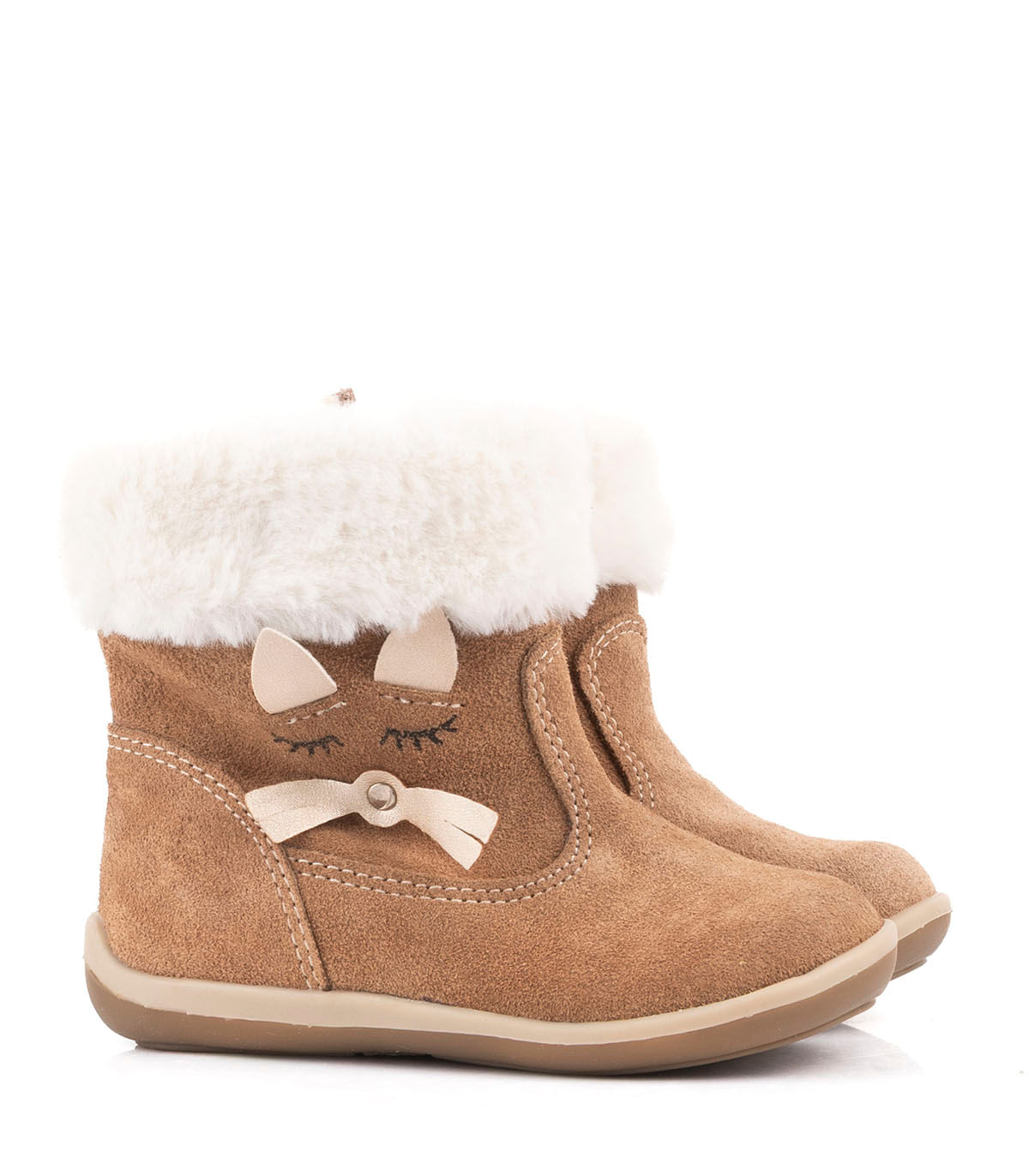 Bota infantil simil gamuza con abrigo - Batistella — imagen 4