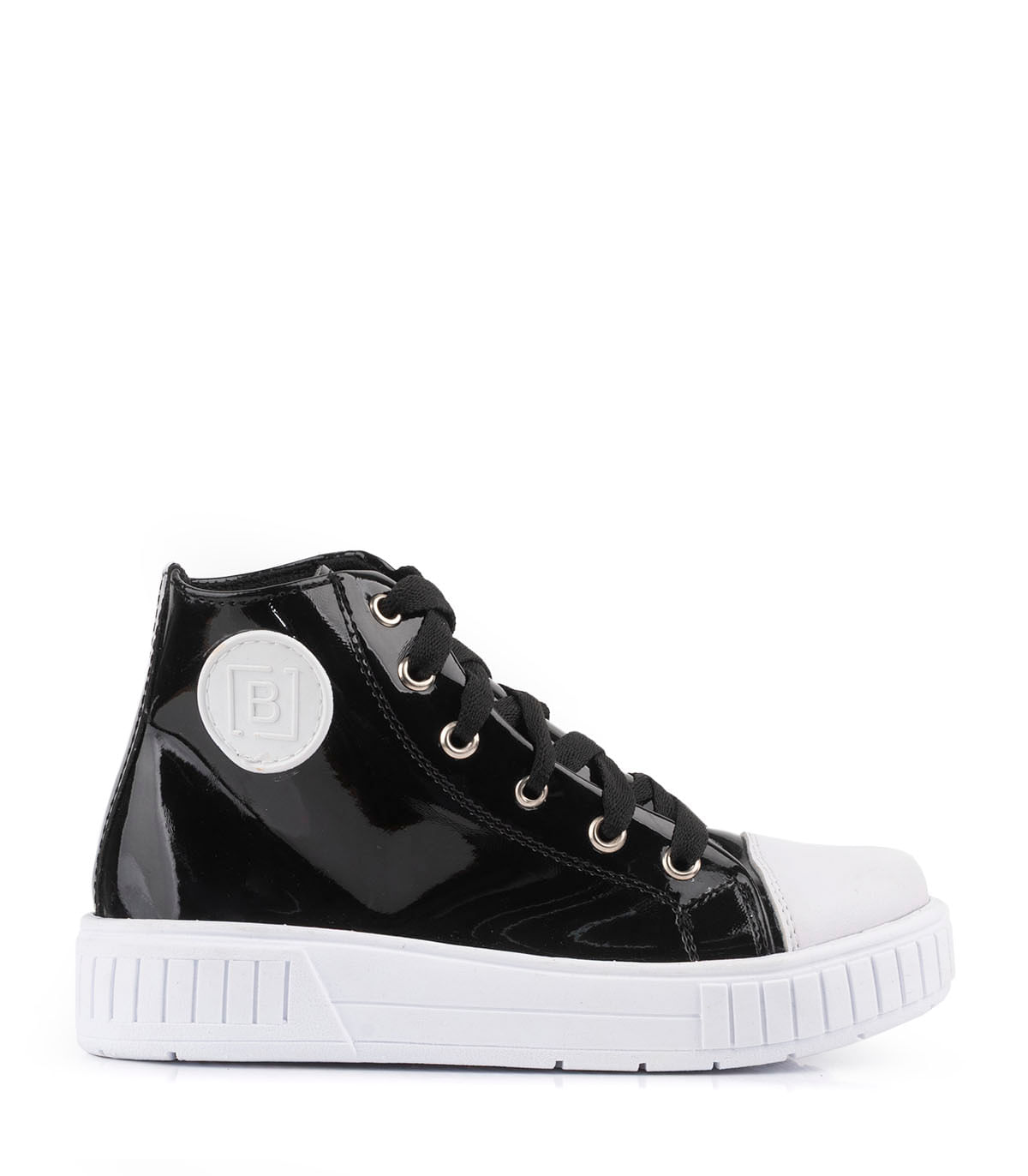 Zapatilla botita infantil urbana simil charolada