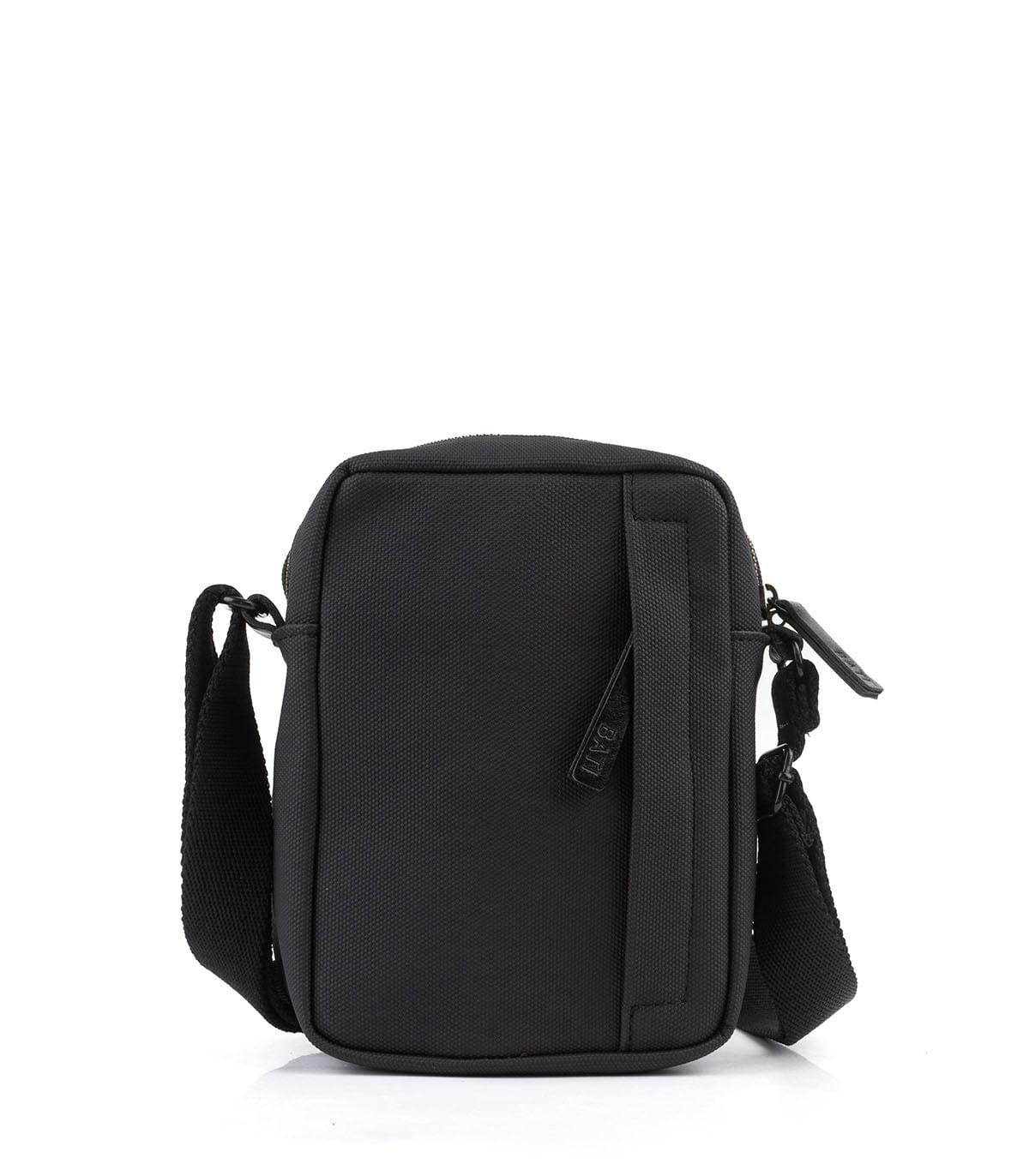 Bandolera morral de tela engomada negra de Batistella — imagen 3