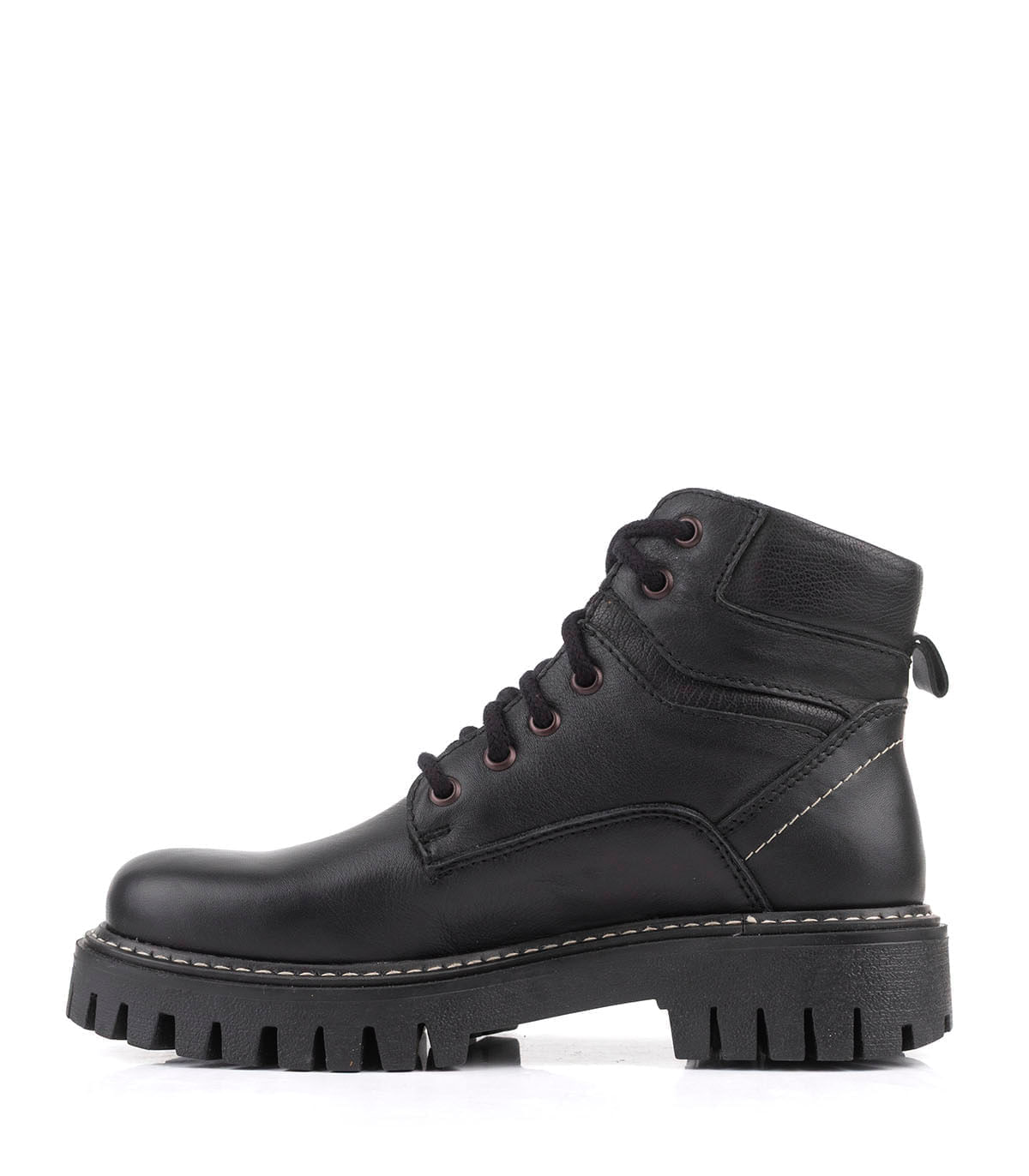 Borcegos de cuero con cordones y suela dentada — imagen 2