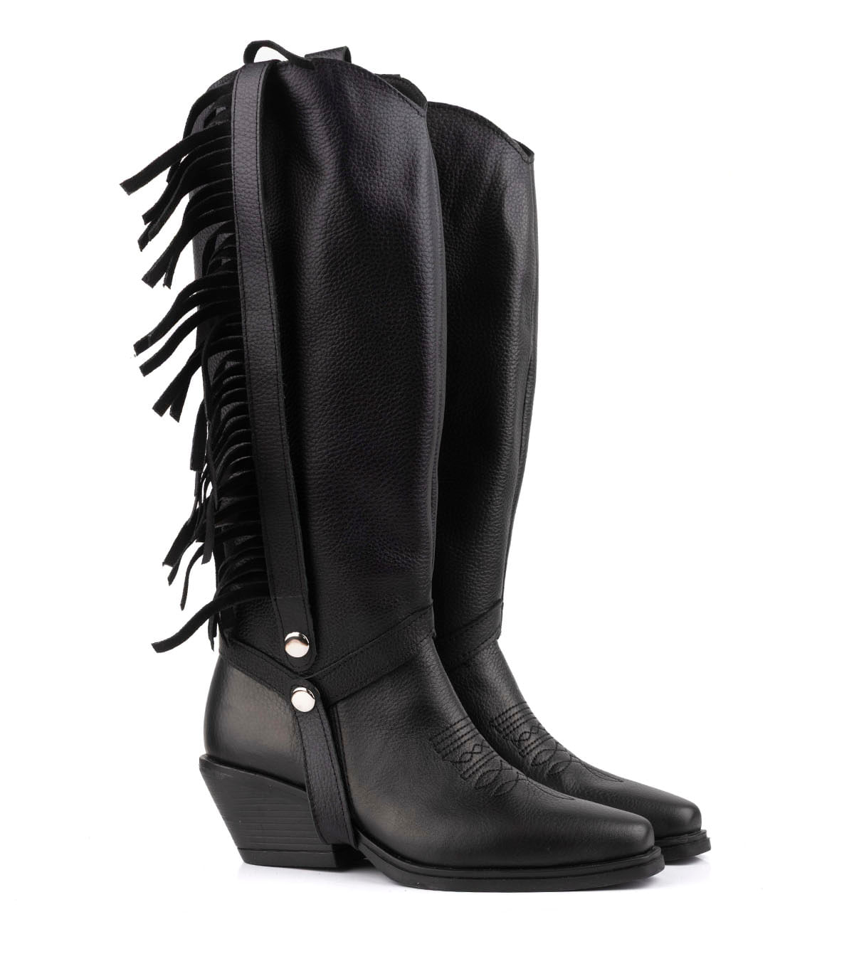 Bota texana alta desmontable con flecos Batistella — imagen 6