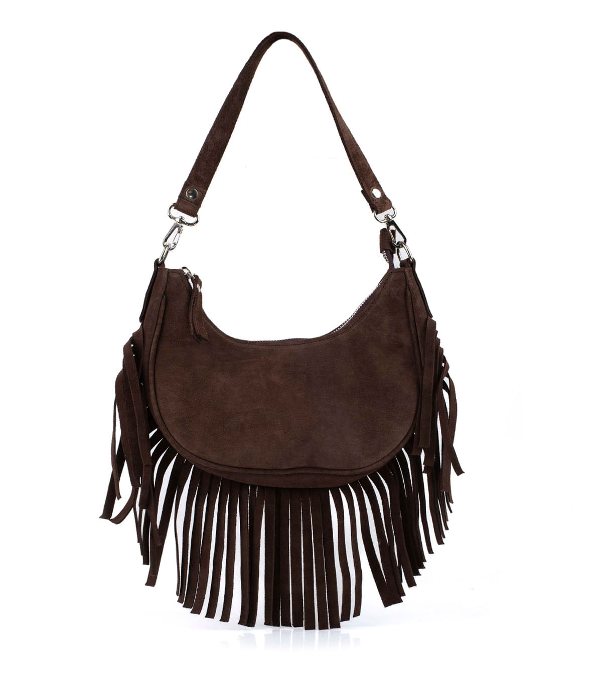 Bandolera de gamuza con flecos