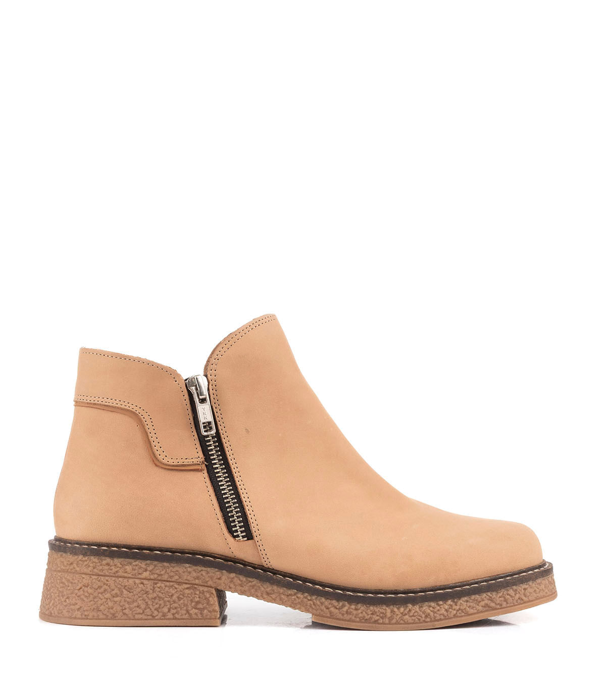 Botas cortas de cuero con cierre lateral