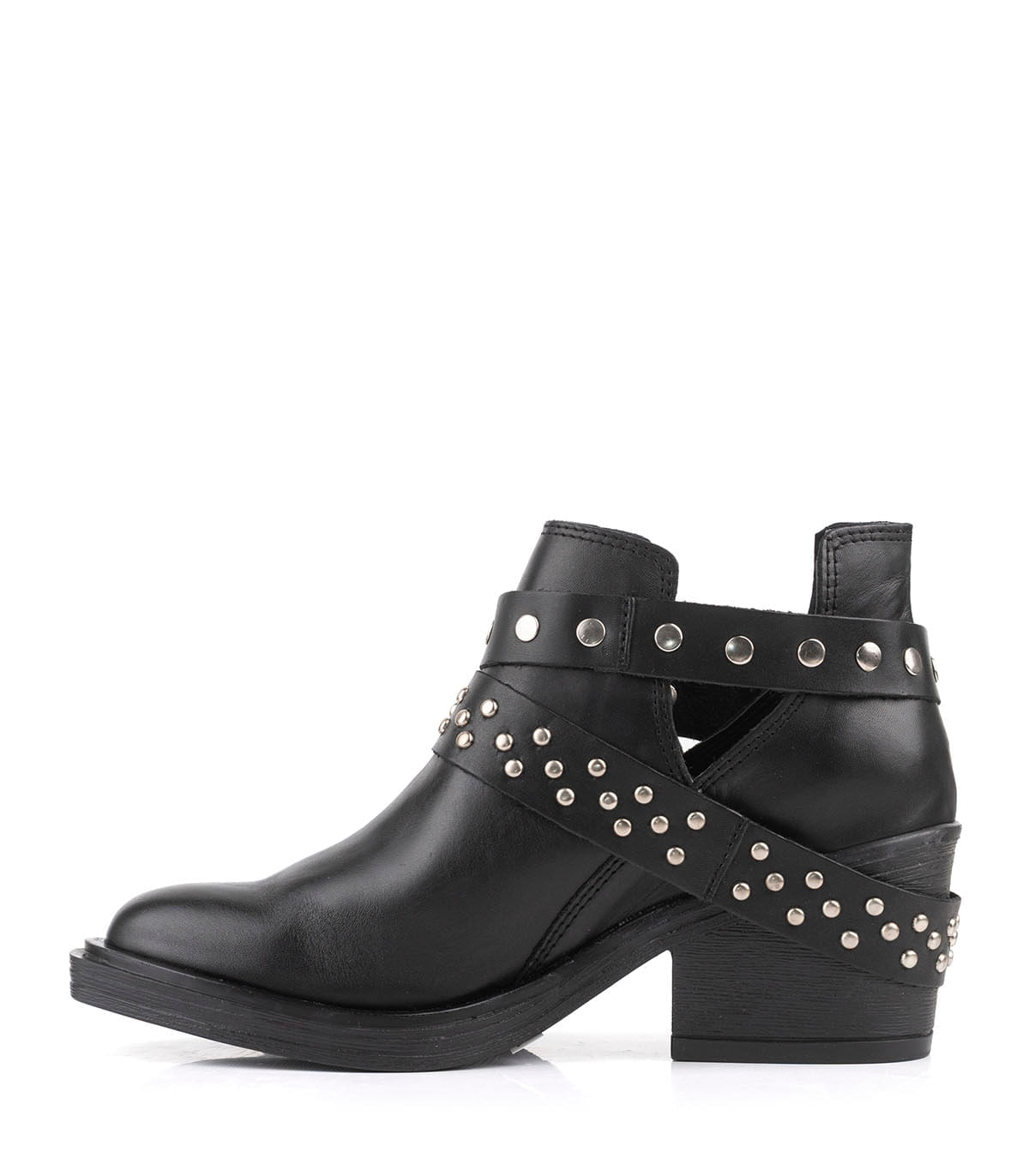 Botas cortas de cuero con hebillas y tachas — imagen 2