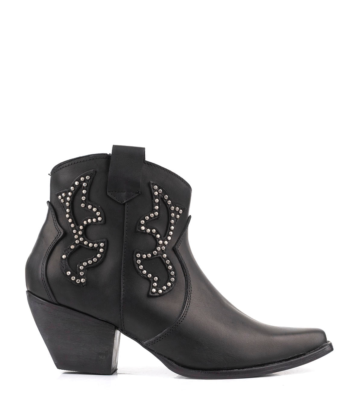 Botas texanas de cuero con detalle de tachas