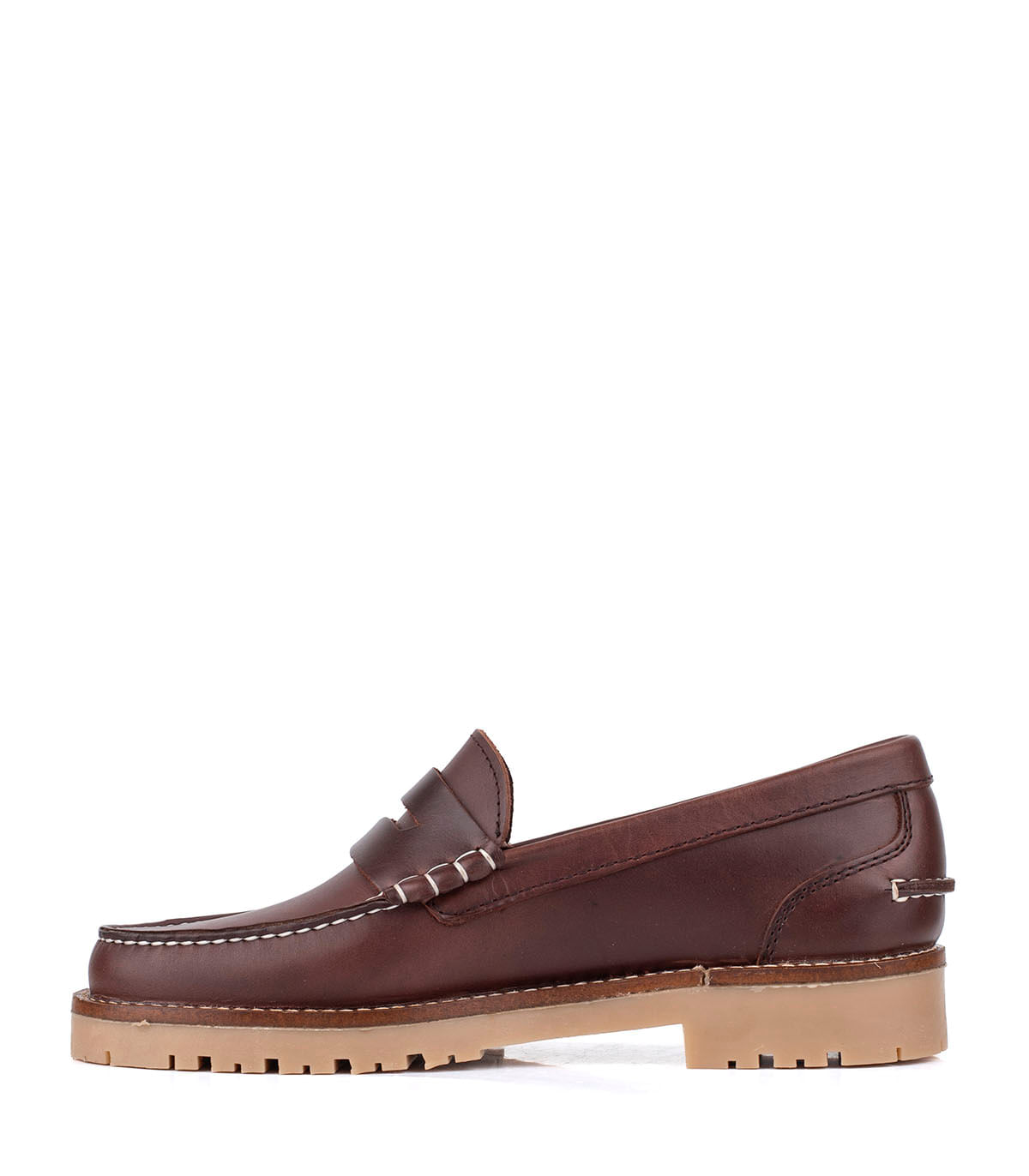 Mocasín clásico de cuero con suela dentada — imagen 2