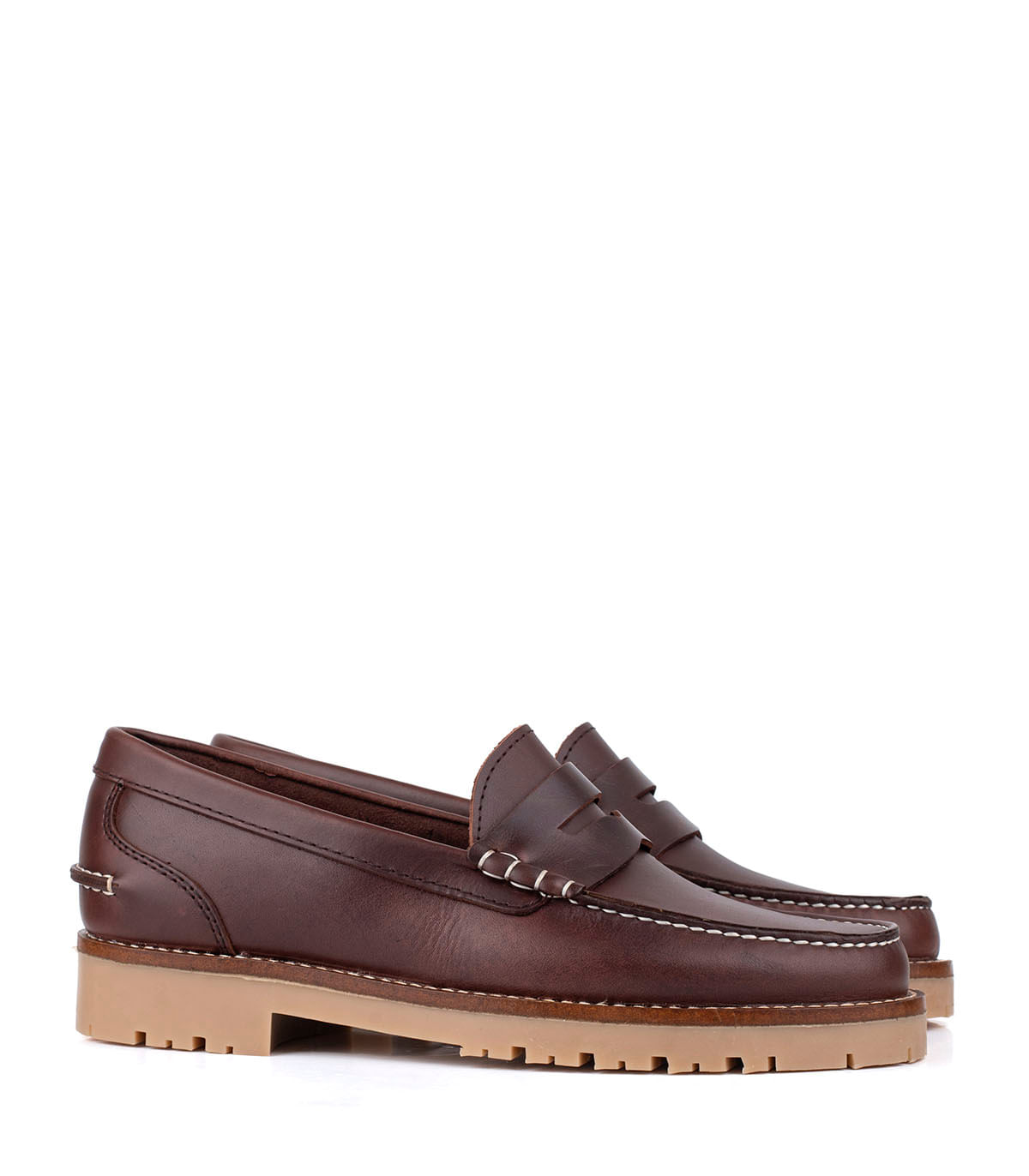 Mocasín clásico de cuero con suela dentada — imagen 5