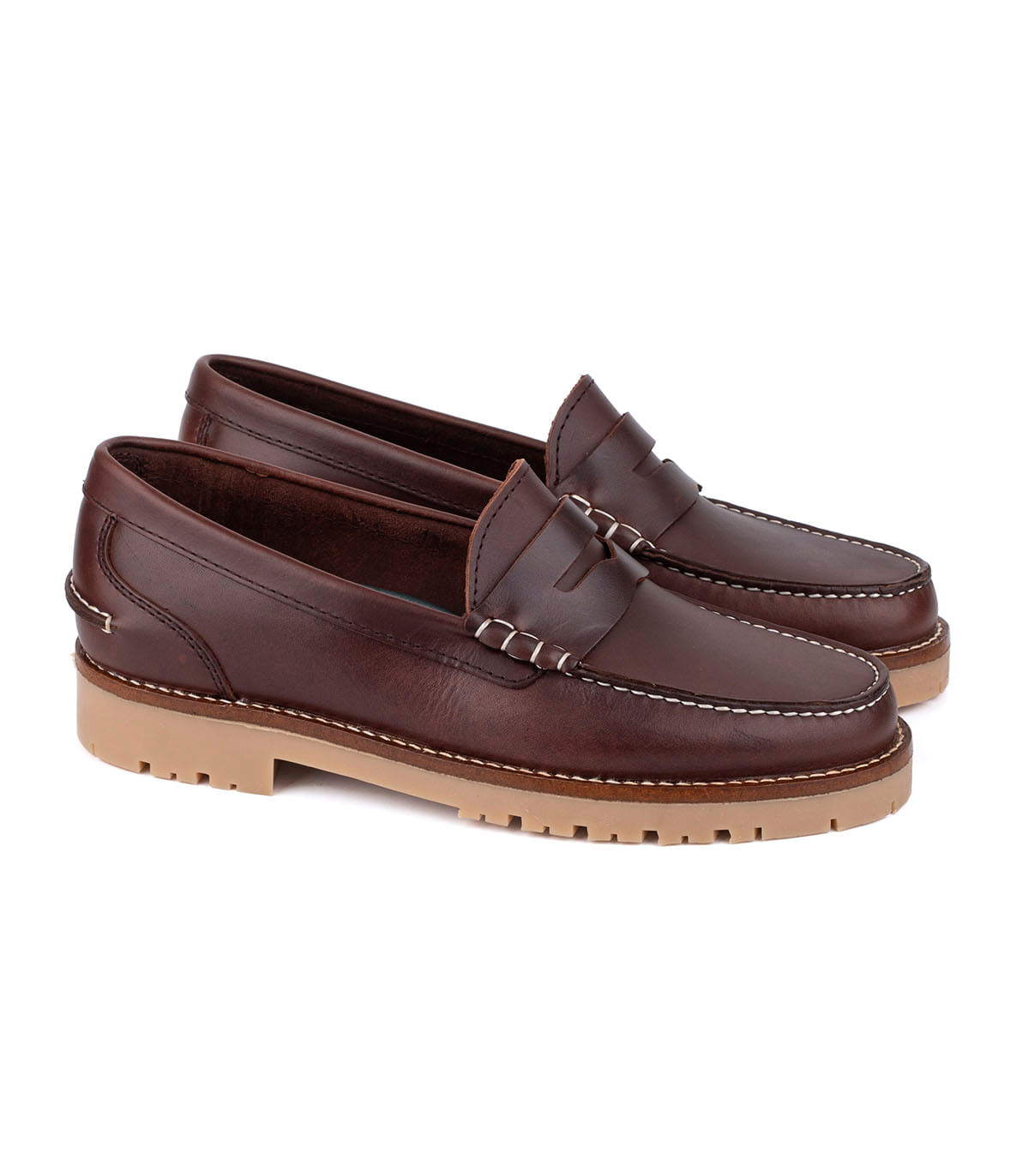 Mocasín clásico de cuero con suela dentada — imagen 6