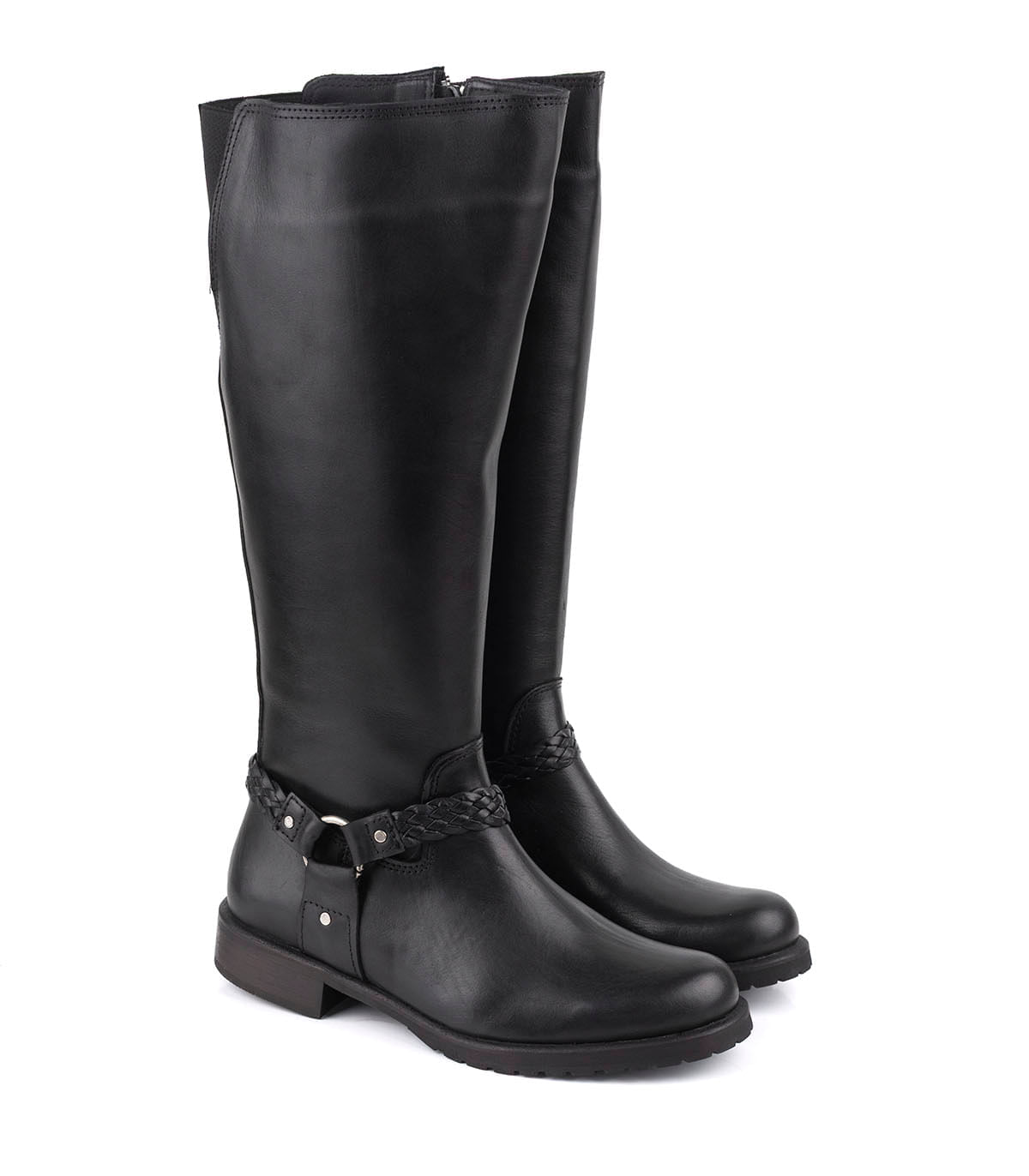 Bota alta en cuero con detalle trenzado — imagen 5