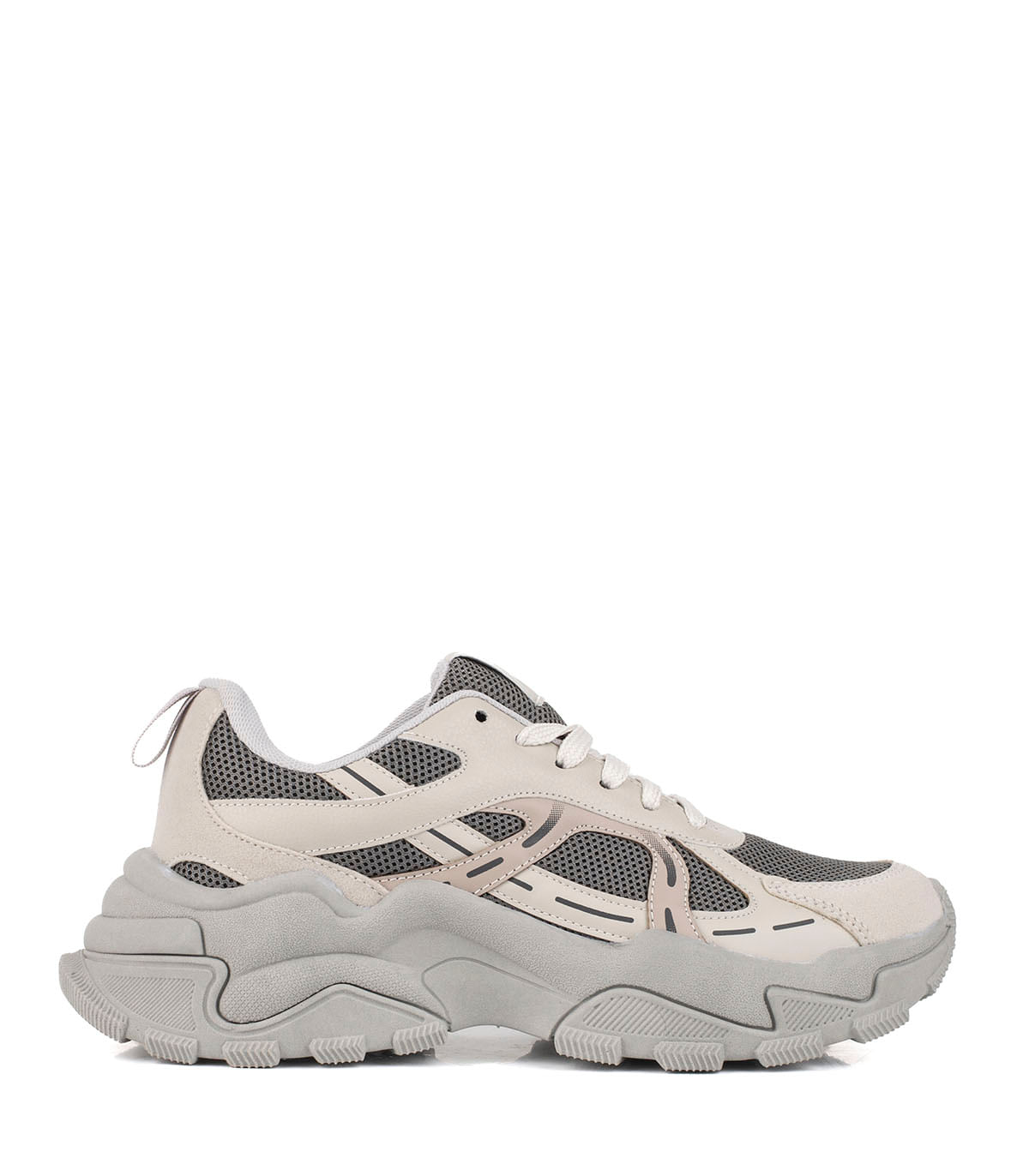 Zapatilla chunky de simil cuero