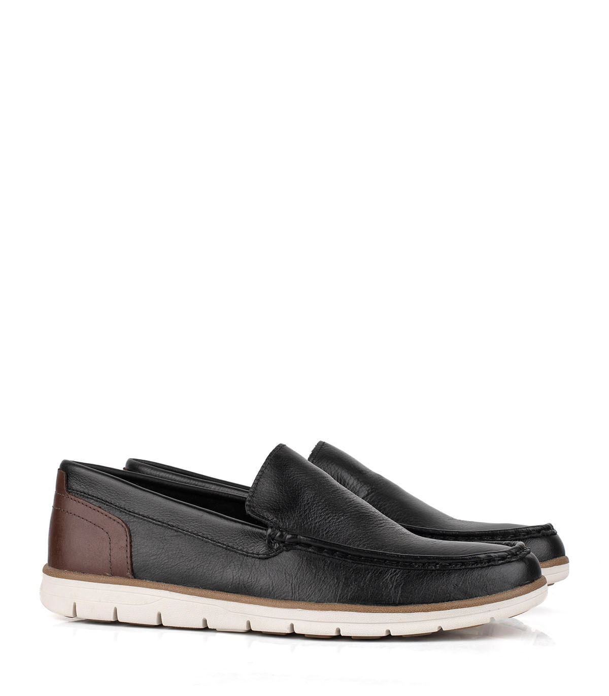 Mocasín casual de cuero con suela flexible camel Batistella — imagen 5
