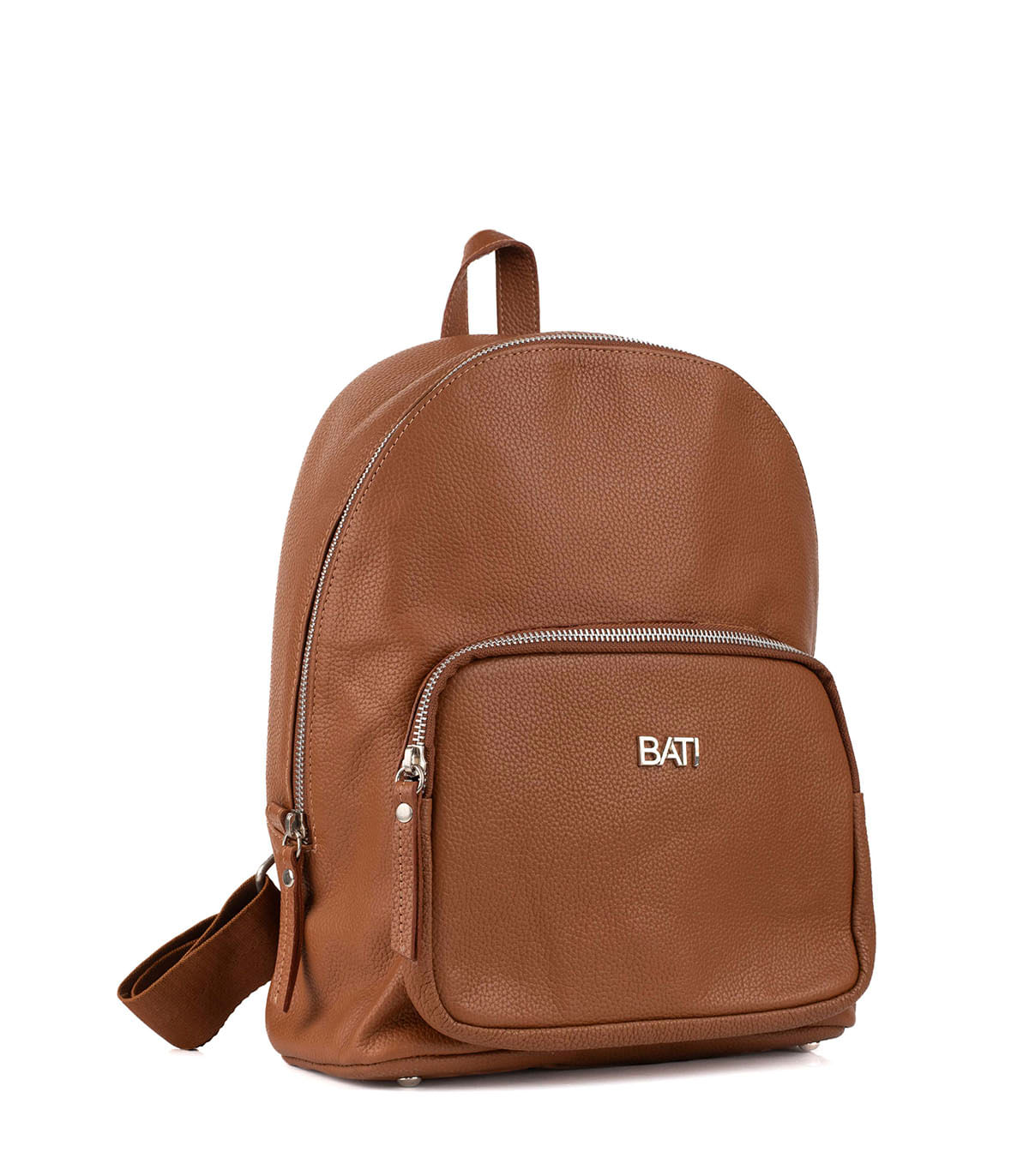 Mochila de cuero graneado con bolsillo frontal — imagen 2